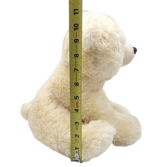Smithsonian Polar Bear Plush Ivory 11" Sitting Embroidered Realistic Souvenir - Picture 10 of 11